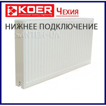 Стальной радиатор KOER 22 x 500 x 800B (1544 Вт, 23,54кг, нижнее подключене)