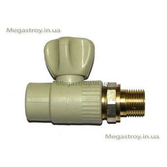 кран радиаторный прямой стальной шар 20х1/2