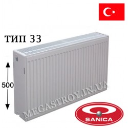 Радиатор стальной SANICA тип 33 500/900