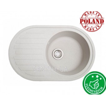 Мойка кухонная из искусственного камня Florena(белая)