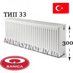 Радиатор стальной SANICA тип 33 300/900