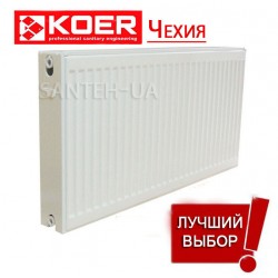 Стальной радиатор KOER 22 x 500 x 600S (1158 Вт, 17,6кг, бок)